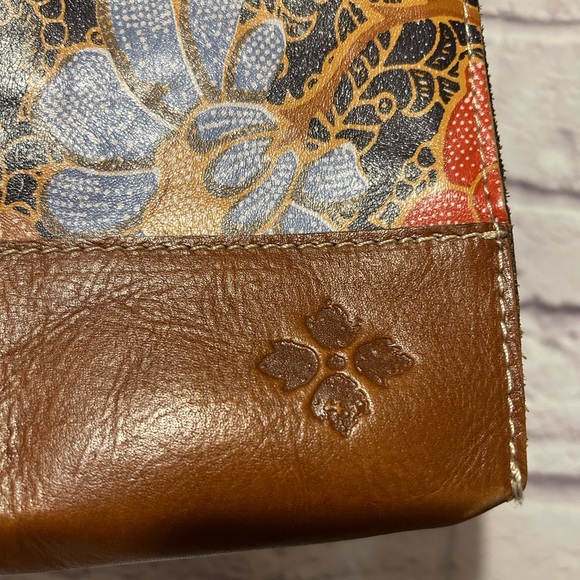 Patricia Nash Exotic Island Gold Leather Floral Tote Bag - Picture 4 of 13